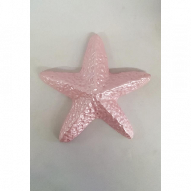 Estrela de cerâmica - rosa perolada