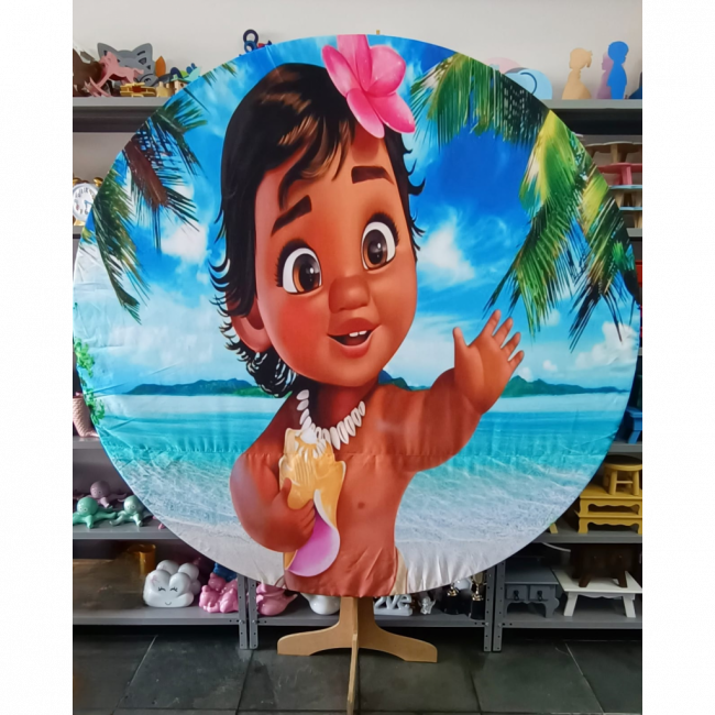 Capa para painel redondo - 1,80m - Moana Baby