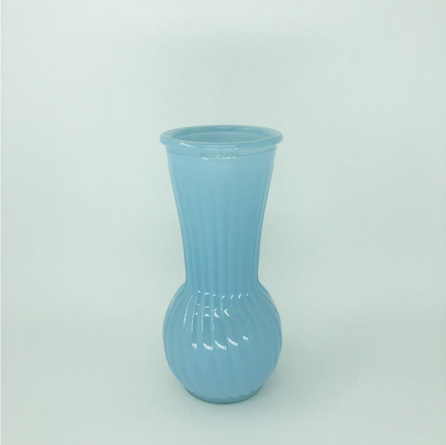 VASO AZUL VIDRO 18X7