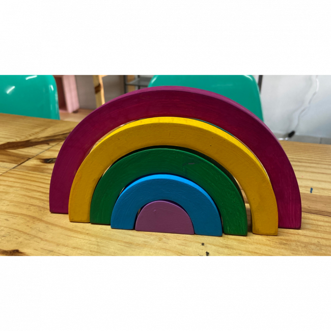 ARCO IRIS MDF 25CM COLORIDO