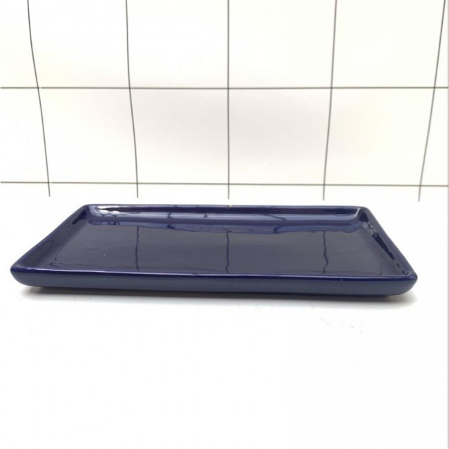 BANDEJA CERAMICA AZUL MARINHO 0,25X0,14