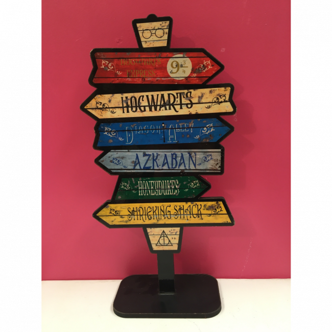 PLACA LETREIRO ESCOLAS HARRYPOTTER 43CM