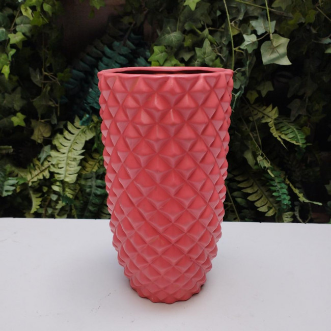 VASO TEXTURA ABACAXI CORAL G 25X13