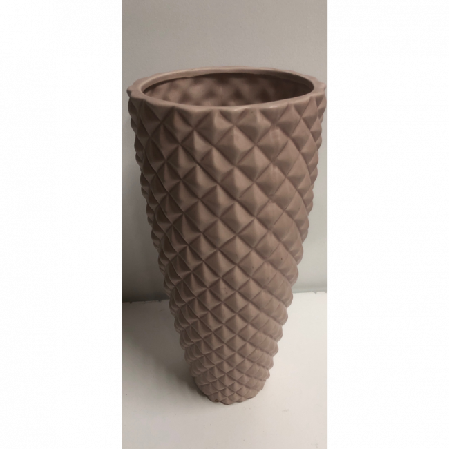 VASO TEXTURA ABACAXI ROSA CL G 33X15