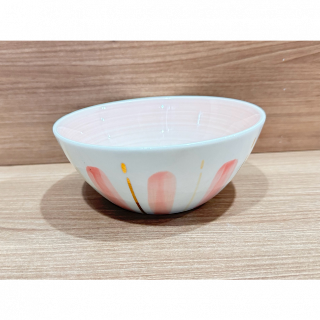 Bowl Flor Branco e Rosa P