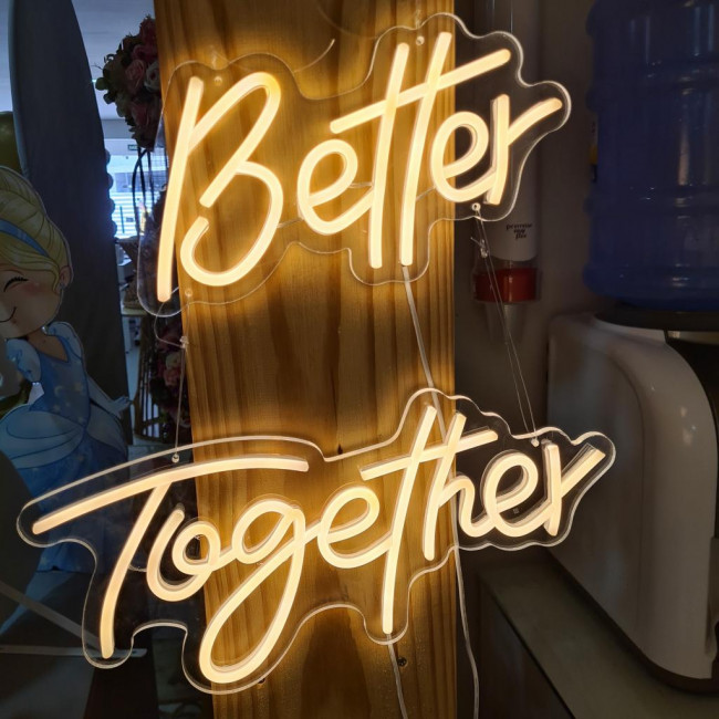 BETTER TOGETHER EM NEON LED (LUZ QUENTE)