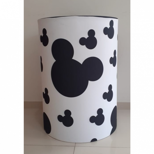 CAPA CILINDRO G CABEÇA MICKEY PRETO E BRANCO