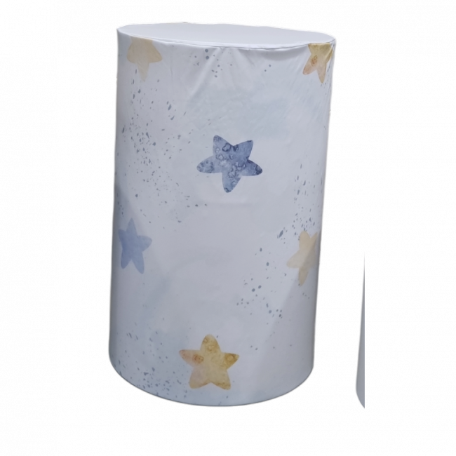 CAPA CILINDRO G BRANCO ESTRELAS AZUL CILINDRO MDF