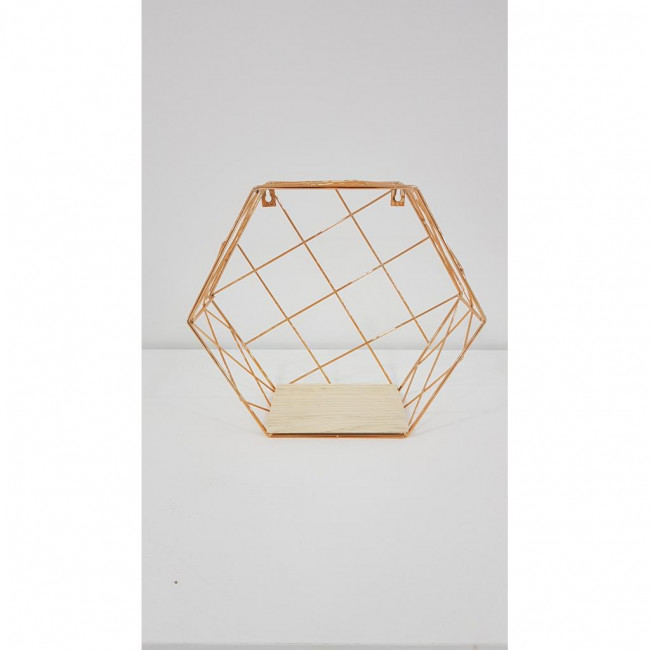 SUPORTE ARAMADO HEXAGONAL ROSE GOLD