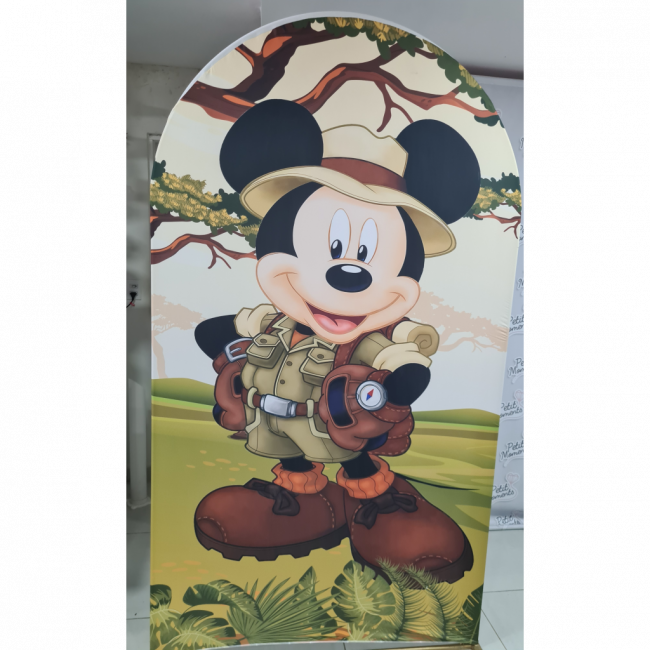 TECIDO PAINEL OVAL MICKEY SAFARI SUBLIMADO (2,20X1,20)