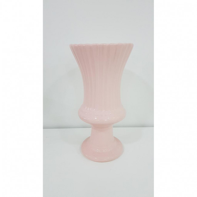 VASO CANELADO ALTO ROSA BEBÊ