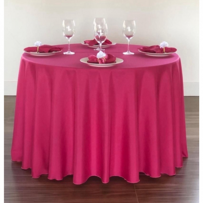 Toalha pink 2,80 tecido Oxford para mesa de até 8 lugares