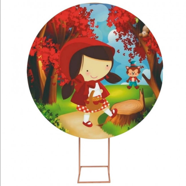 PAINEL CIRCULAR 1,5m (CHAPEUZINHO VERMELHO)