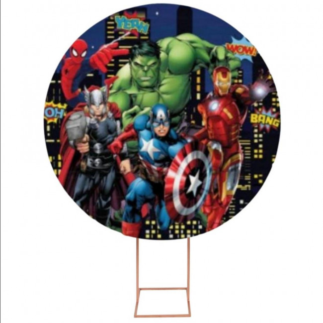 PAINEL CIRCULAR 1,5M (SUPER HEROIS / VINGADORES)