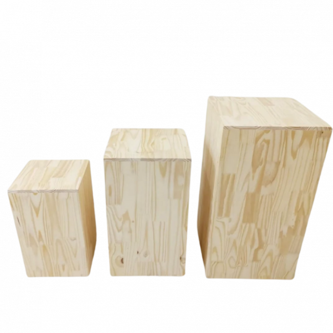 TRIO DE MESAS CUBO PINUS