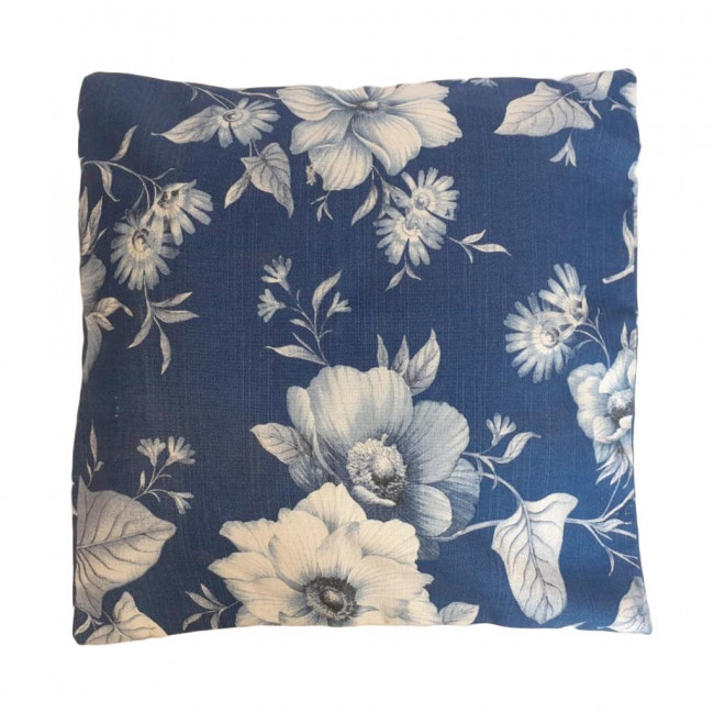 Almofada Gorgurinho Floral Azul/Branco 40x40cm