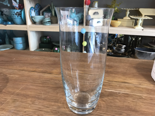 VASO LISO EM CRISTAL TRANSPARENTE G