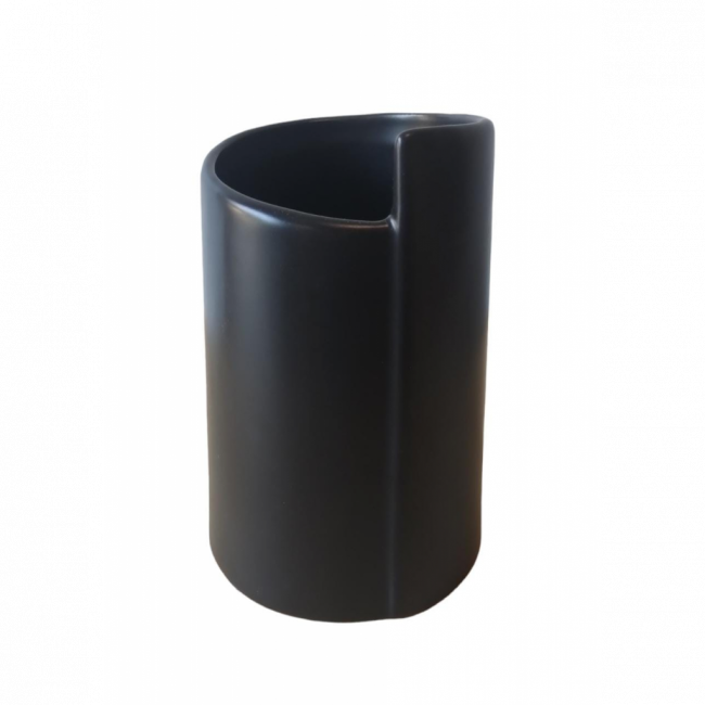 VASO EM CERAMINA MODERNO PRETO