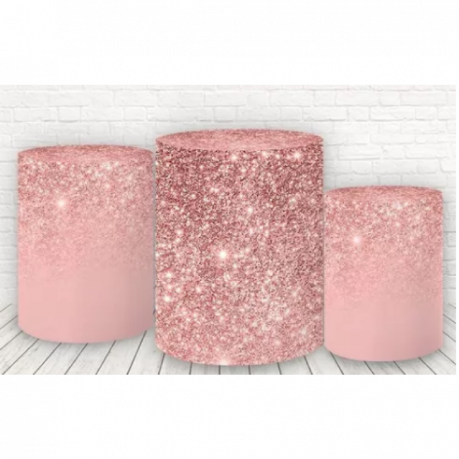 Trio capa cilindro sublimado rosa