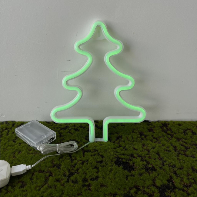 Árvore natal neon led USB ou pilha (produto não acompanha pilhas)