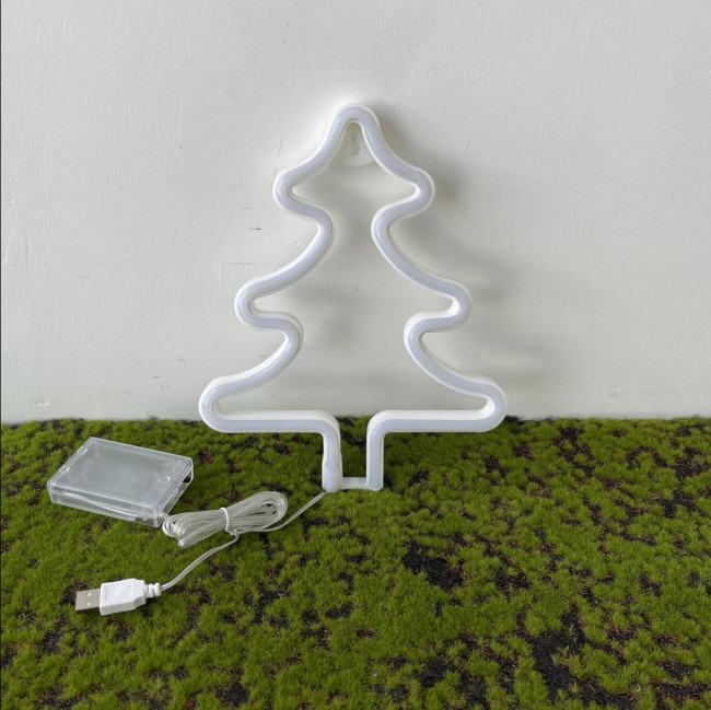 Árvore natal neon led USB ou pilha (produto não acompanha pilhas)