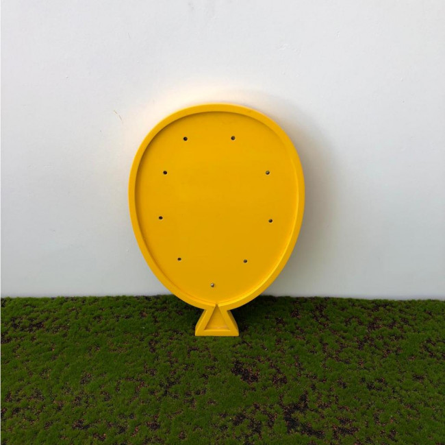 Balão led madeira amarelo (Produto não acompanha pilhas)