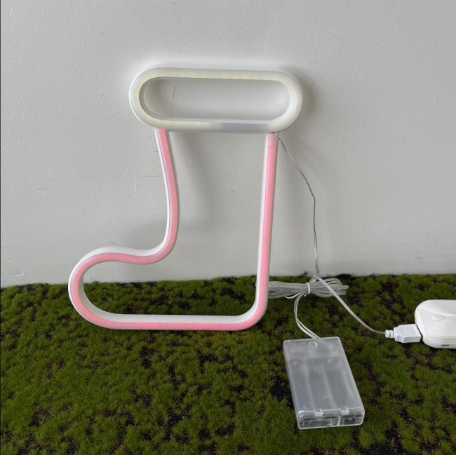 Bota natal neon led USB ou pilha (produto não acompanha pilhas)