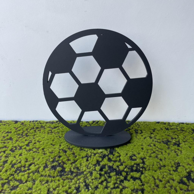 Display bola preta fazada futebol