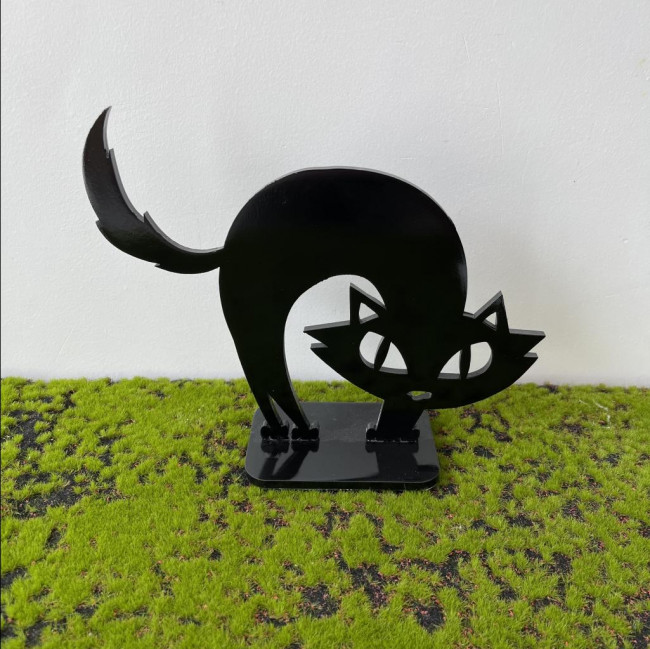 Display gato preto Halloween