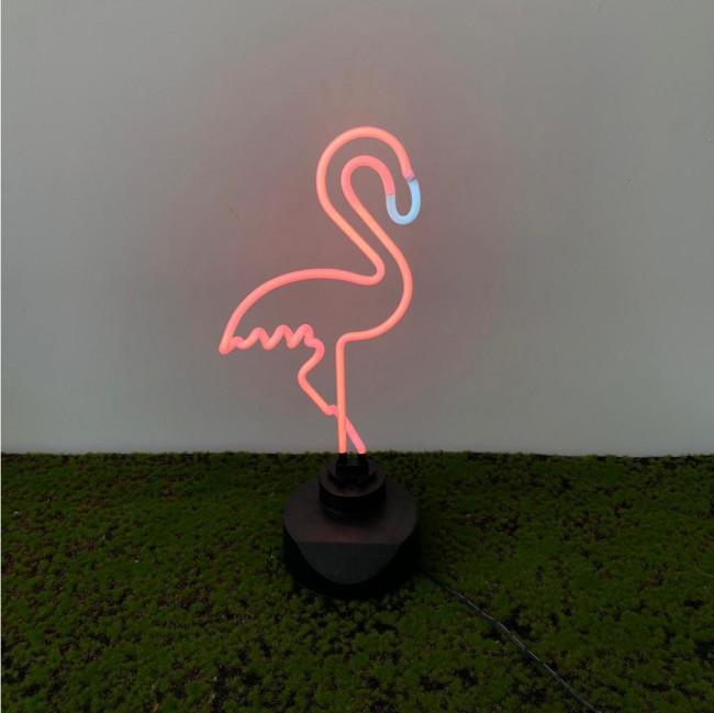 Flamingo vidro rosa Led neon (G) (TOMADA)