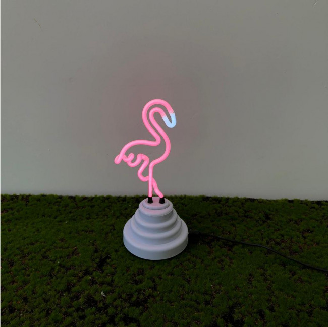 Flamingo rosa vidro Led neon (P) (USB)