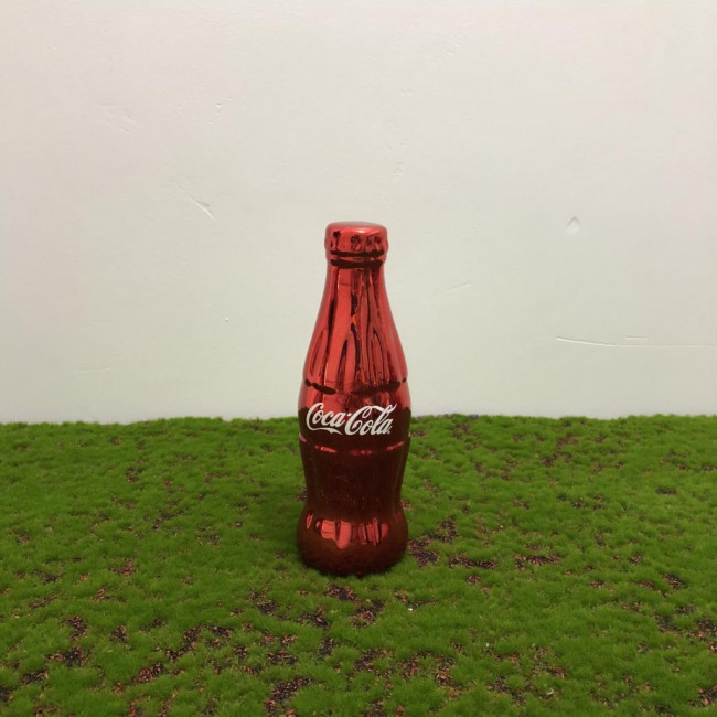 Garrafa coca cola metálico vermelho