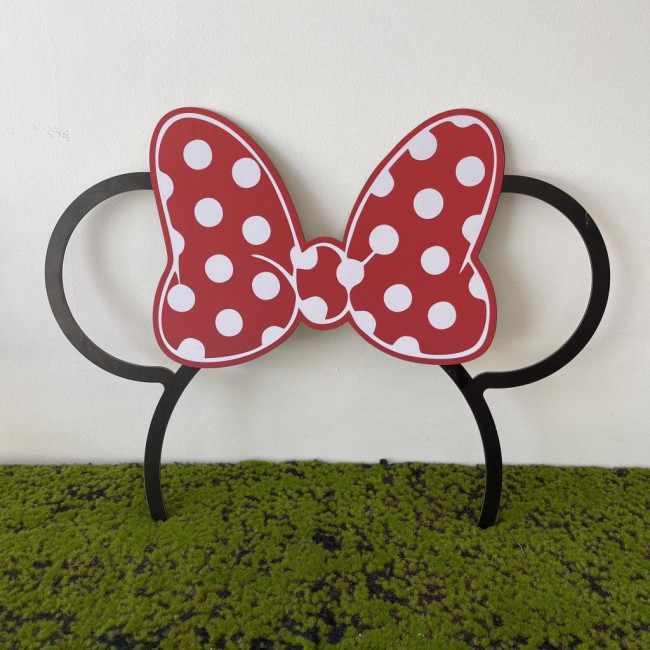 Laço Minnie bolinha mdf