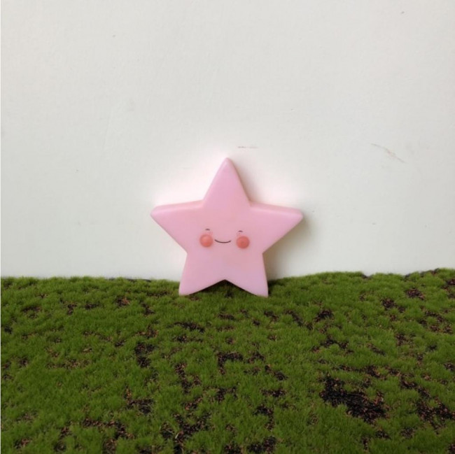 Mini iluminado estrela (PP) rosa claro