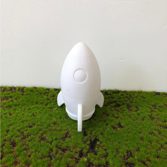 Mini iluminado foguete branco Astronauta