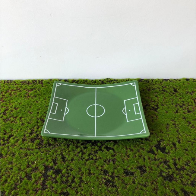 Prato campo futebol retangular porcelana