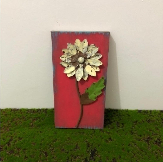 Quadro alumínio flor branca