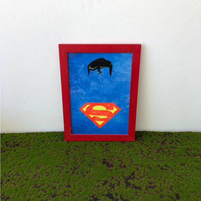 Quadro super homem vermelho