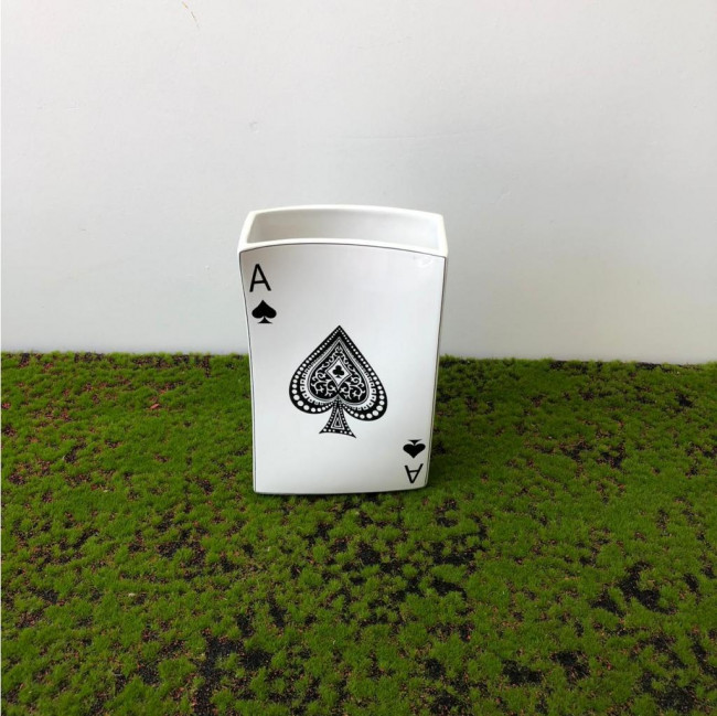 Vaso carta de baralho Ás de copas Alice