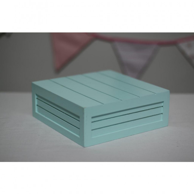 Caixa para altura MDF verde agua (20x20cm x 7,5cm alt))