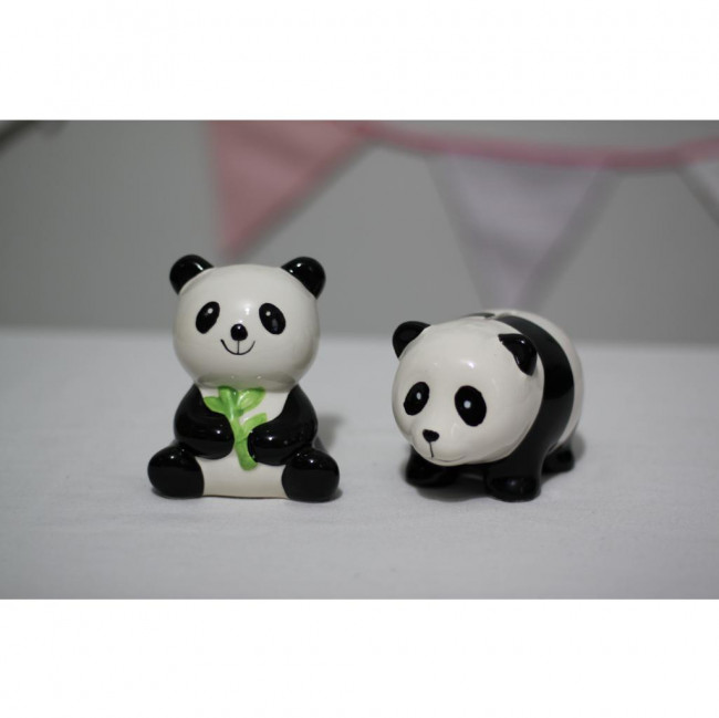 Dupla de panda de ceramica