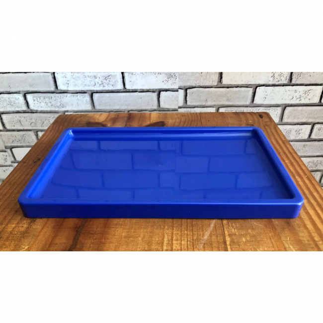 BANDEJA RETANGULAR AZUL ROYAL (30cm x 18cm)