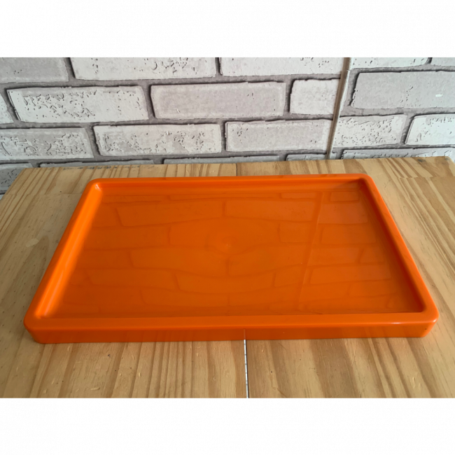 BANDEJA RETANGULAR laranja plástico abs (30cm x 18cm)