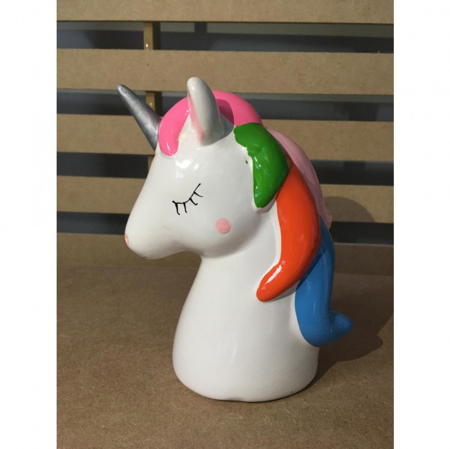 CABECA DE UNICORNIO DE CERAMICA