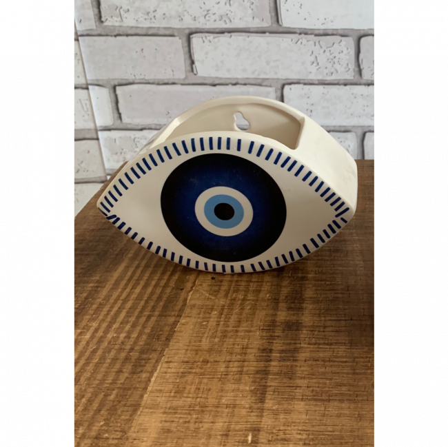 cachepot/ piruliteira Olho Grego de ceramica