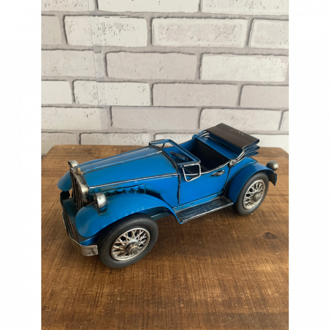 Carro Azul de metal (20cm de largura))
