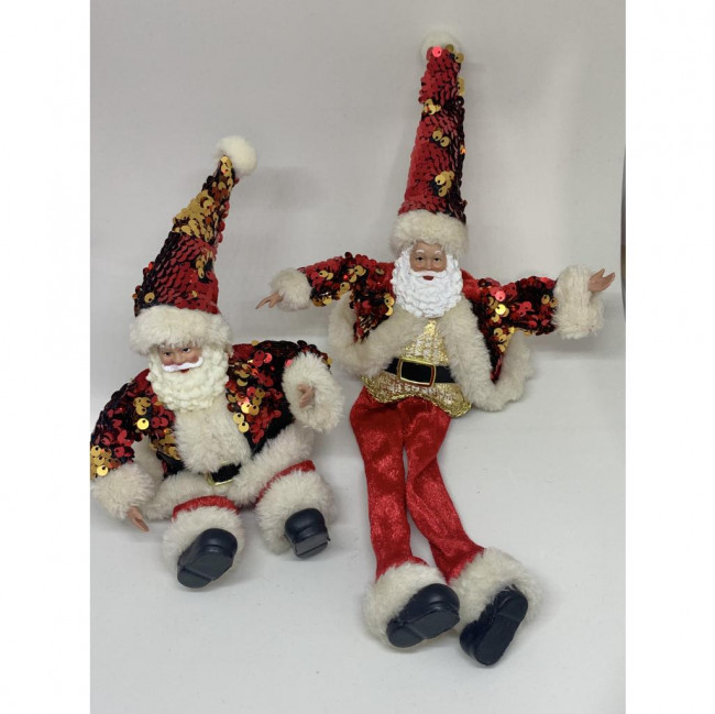 Dupla de papai noel de lantejoula