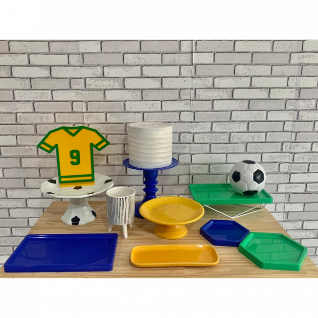 Kit É Só um Bolinho Futebol Brasil Copa do Mundo