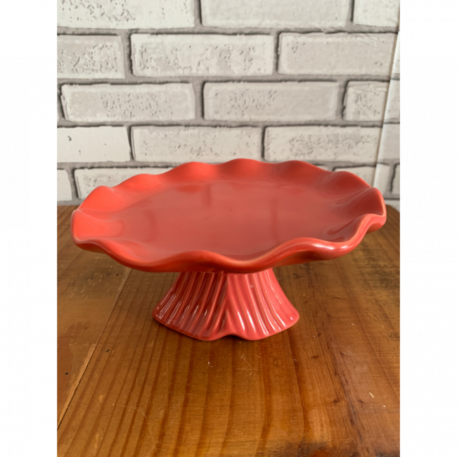 Mini boleira de ceramica rosa goiaba (8cm altura x 15cm diâmetro)