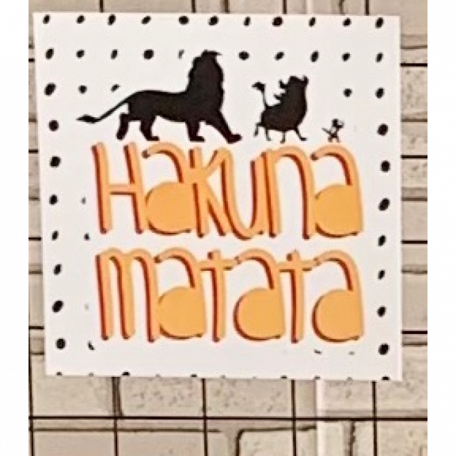 Quadro Hakuna Matata Rei Leão